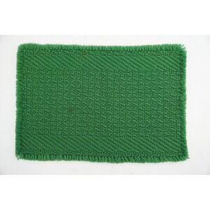Handmade Christmas Green Woven Rug Mat 18" x‎ 12" Vintage Small Accent Carpet